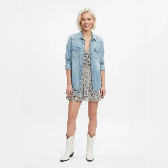 Denim Button-down - Picture 1 of 5